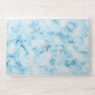 Elegant White And Blue Marble HP Laptop Skin