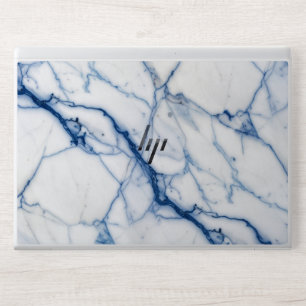 Elegant White and Blue Marble Laptop Skin