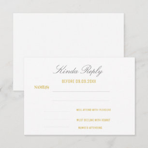 Elegant White and Gold Birthday Response 