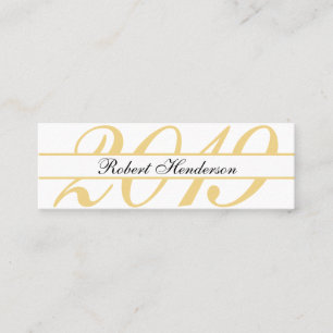 Elegant white and gold classic insert graduation