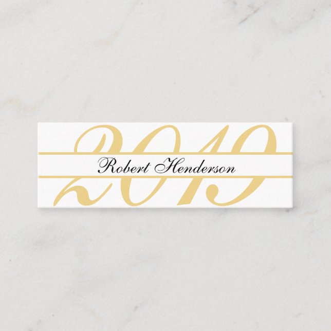 Elegant white and gold classic insert graduation (Front)