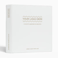 Elegant White and Gold Estate Planning Binder