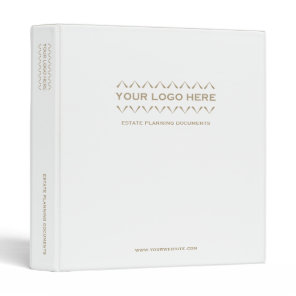 Elegant White and Gold Estate Planning Binder