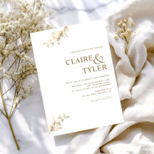 Elegant White and Gold Minimal Wedding