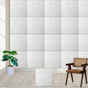 Elegant White and Gray Speckled Ceramic Tile