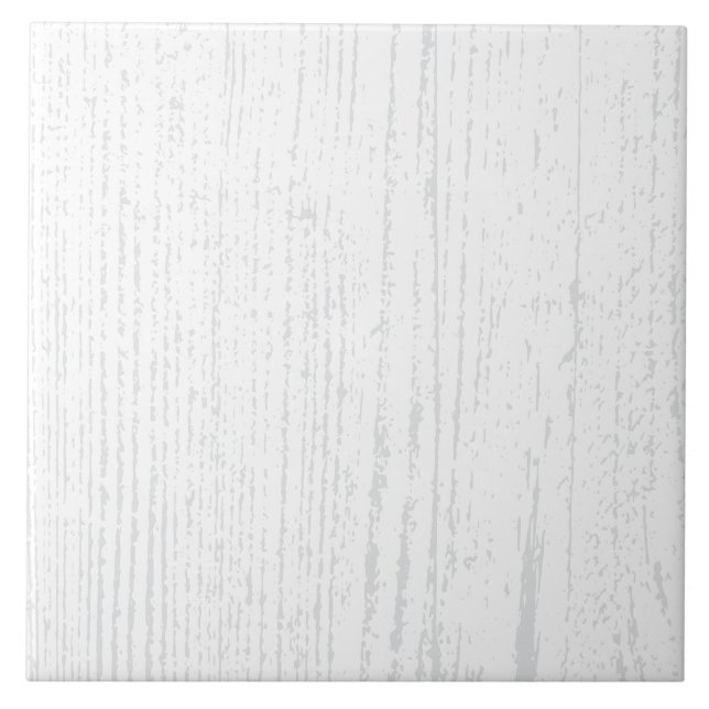 Elegant White and Gray Wood Grain Ceramic Tile (Front)