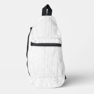 Elegant White and Gray Wood Grain Sling Bag