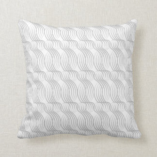 Elegant White and Grey  Throw Pillow