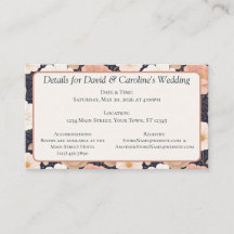 Elegant White and Muted Pink Flowers on Dark Navy