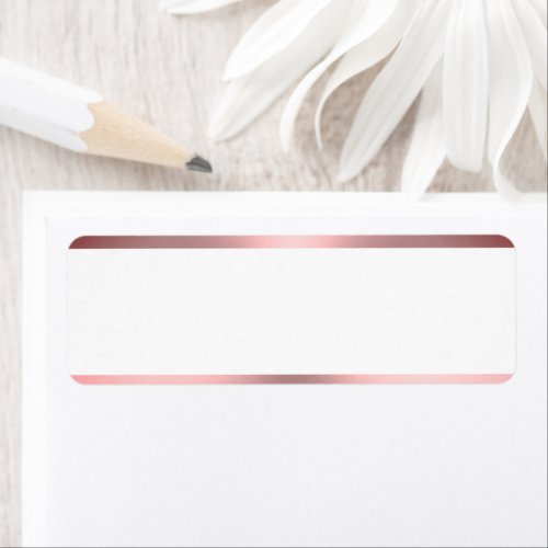 Elegant White and Pink Brushed Metal Look Blank Label