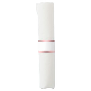 Elegant White and Pink Gradient Border Napkin Bands