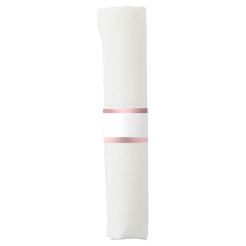 Elegant White and Pink Gradient Border Napkin Bands