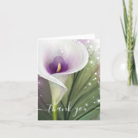 Elegant White and Purple Calla Lily Folded