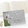 Elegant White and Purple Calla Lily Watercolor Guest Book