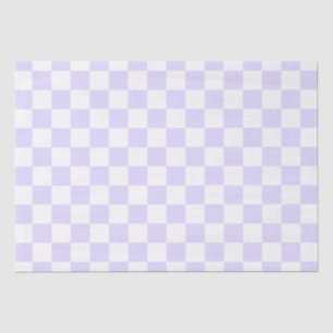 Elegant White and Purple Checkerboard Tissue Paper