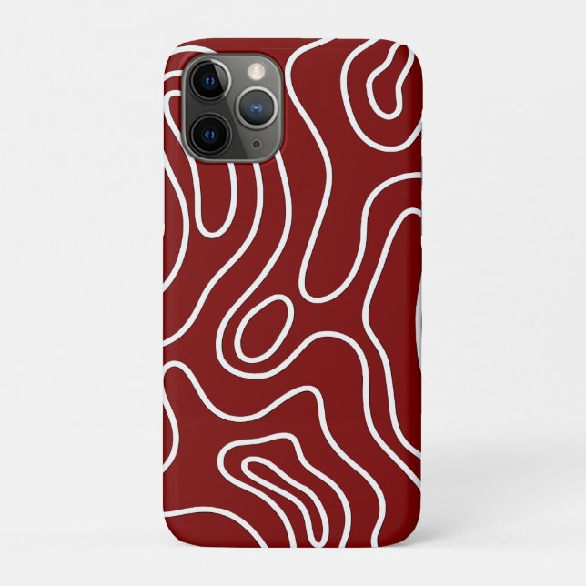 Elegant white and red geometric iPhone / iPad case (Back)
