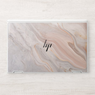 Elegant White and red marble laptop skin 