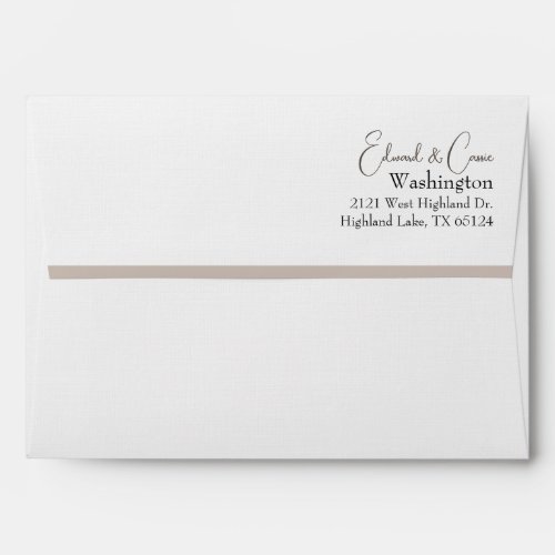 Elegant White and Tan Envelope