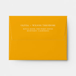 Elegant White and Yellow Floral Wedding Envelope