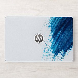 Elegant White Black and Blue Marble 255 G7 HP Laptop Skin