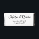 Elegant White & Black Hershey Bar Favors<br><div class="desc">This is a nice,  fun way to add something playful,  yet elegant to your wedding reception.  Enjoy.  Customizable.  By Sharon Lee Hudson.</div>