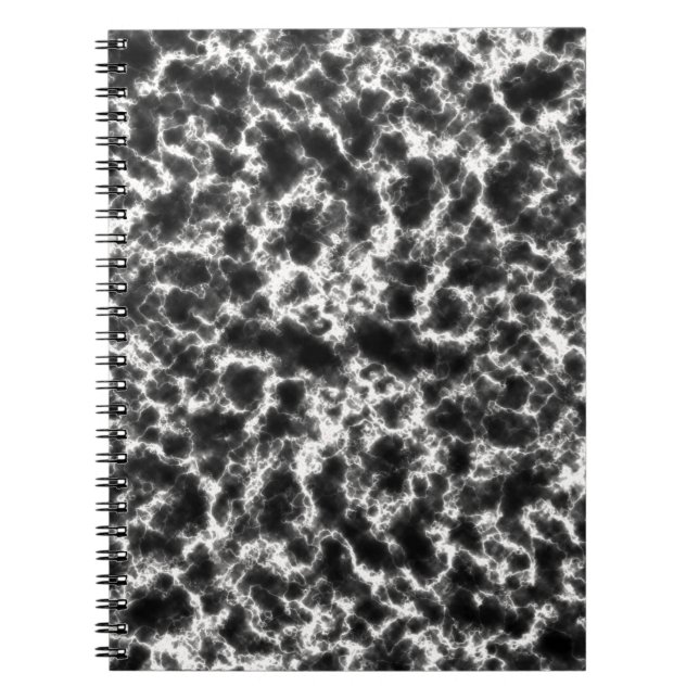 Elegant White Black Marble Notebook (Front)