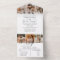 Elegant White Black Photo Monogram Wedding RSVP