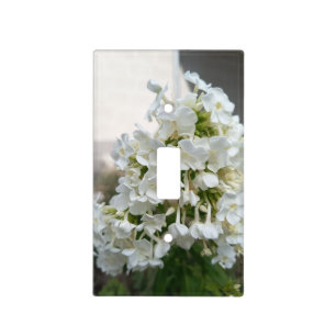 Elegant White Blossom Floral Wall Plate Cover
