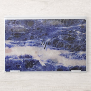 Elegant White blue Ombre Marble HP Laptop Skin