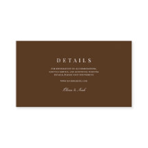 Elegant White & Brown Wedding Details