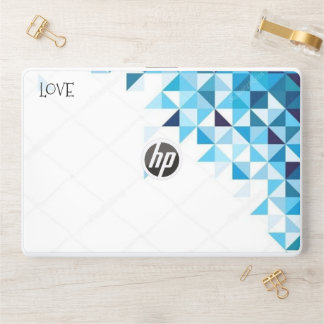 Elegant White & Bule  HP Laptop Skin