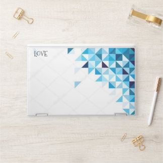 Elegant White & Bule  HP Laptop Skin
