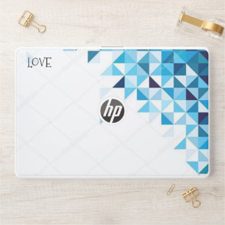 Elegant White & Bule  HP Laptop Skin