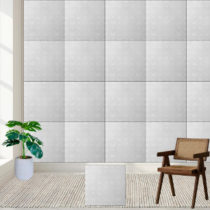 Elegant White Butterfly Frosted Glass Effect Ceramic Tile