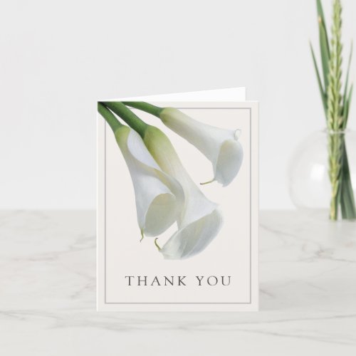 Elegant White Calla Lilies Thank You