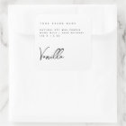 Elegant white candle product label