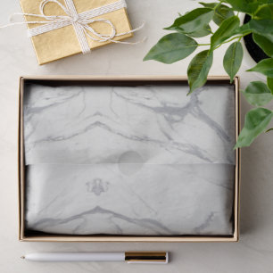 Elegant White Carrara Marble Tissue Paper