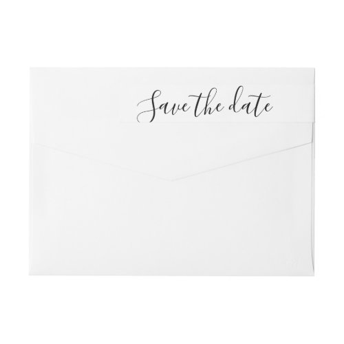 Elegant White Classic Minimalist Return Address Wrap Around Label