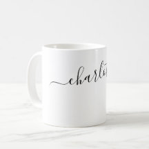 Elegant White Color Modern Name Personalized