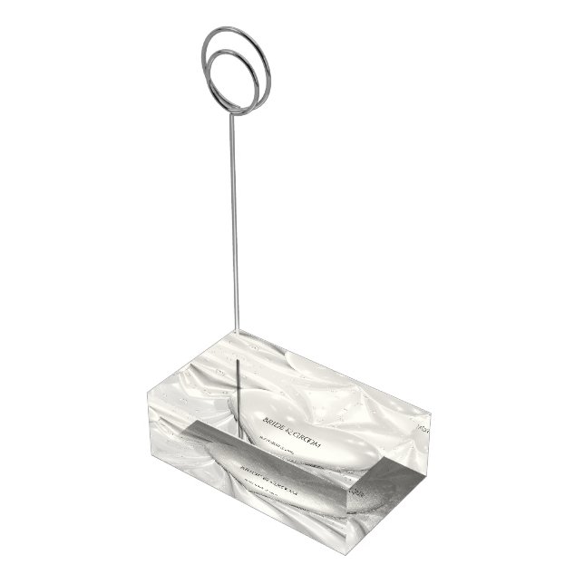 Elegant White Cream Heart Card Holder (Corner)