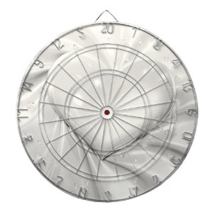 Elegant White Cream Heart Dartboard