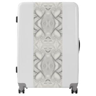 Elegant White Cream Heart Luggage