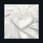Elegant White Cream Heart Magnet<br><div class="desc">Beautiful Elegant White Cream Heart Magnet</div>