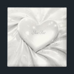 Elegant White Cream Heart Magnet<br><div class="desc">Beautiful Elegant White Cream Heart Magnet</div>