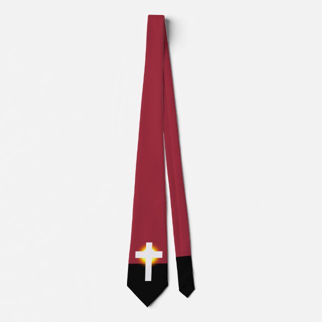 Elegant White Cross Tie (Front)