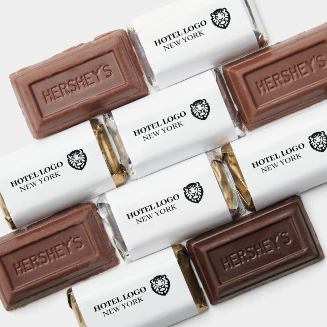Elegant White Custom Guest Amenities Hotel Logo Hershey's Miniatures (Assorted)