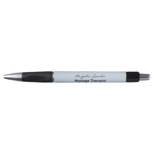 Elegant white daisies blue pen (Front)