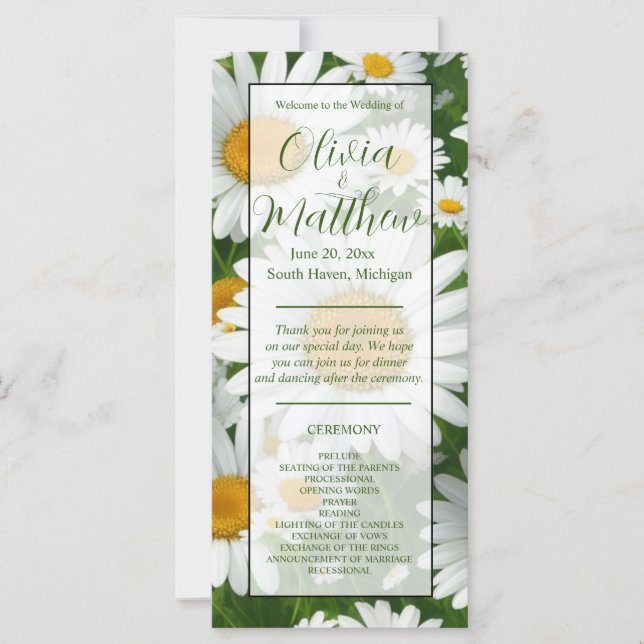 Elegant white daisies white floral fields  (Front)