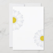 Elegant White Daisy Floral Wedding Invitations (Back)