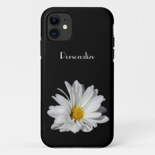 Elegant White Daisy Flower With Name iPhone 11 Case